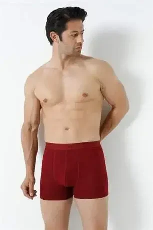 Men's Burgundy Bamboo Boxer 3-Pack - 12