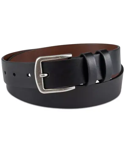 Men's Burnished-Edge Belt, Created for Modazone -Black 