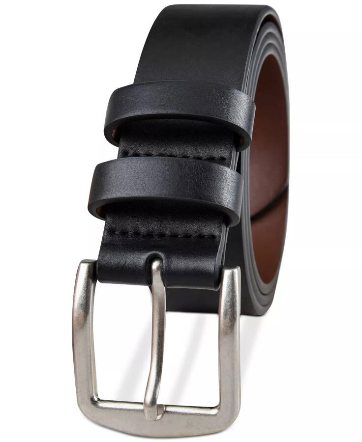 Men's Burnished-Edge Belt, Created for Modazone Black - 9