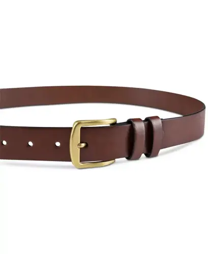 Men's Burnished-Edge Belt, Created for Modazone-Cognac - 4