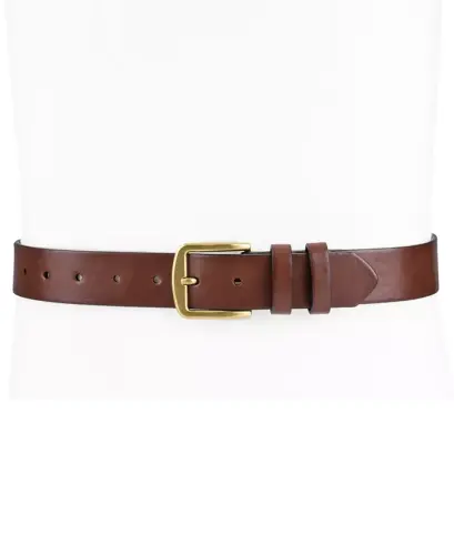 Men's Burnished-Edge Belt, Created for Modazone-Cognac - 5