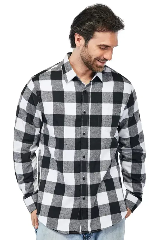 Men's Button Down Classic Fit Flannel Shirt - BRAVEMAN