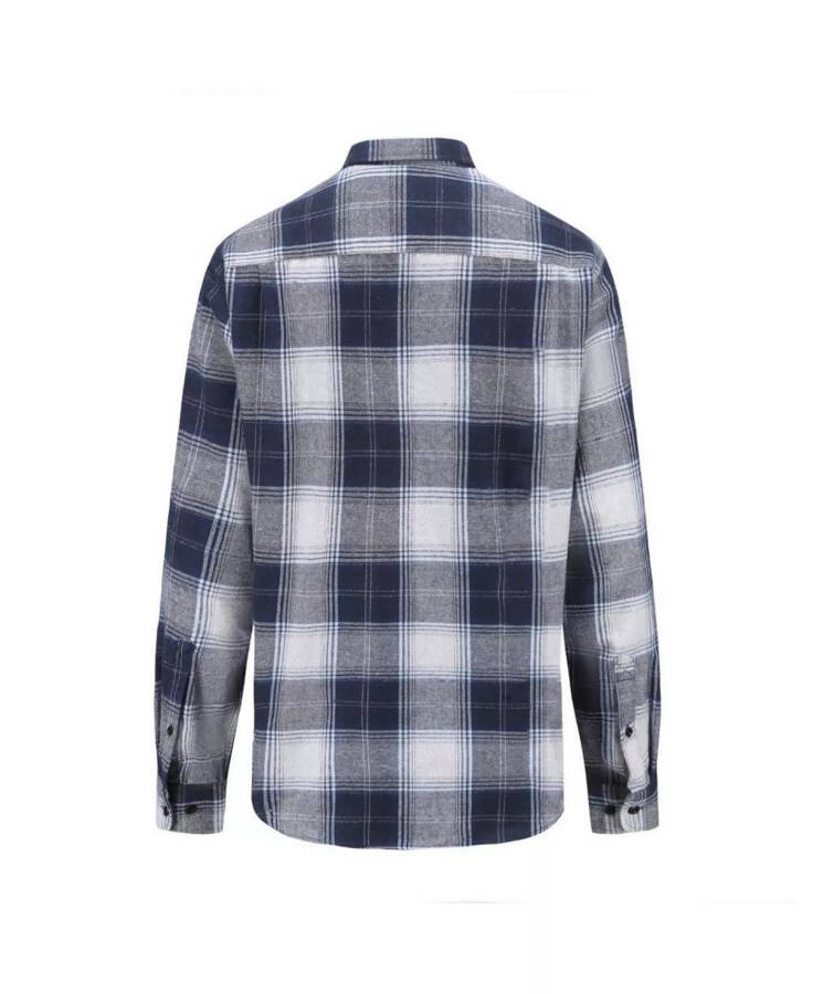 Men's Button Down Classic Fit Flannel Shirt Blue heather - 2