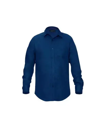 Men's Button Down Classic Fit Flannel Shirt-Navy 