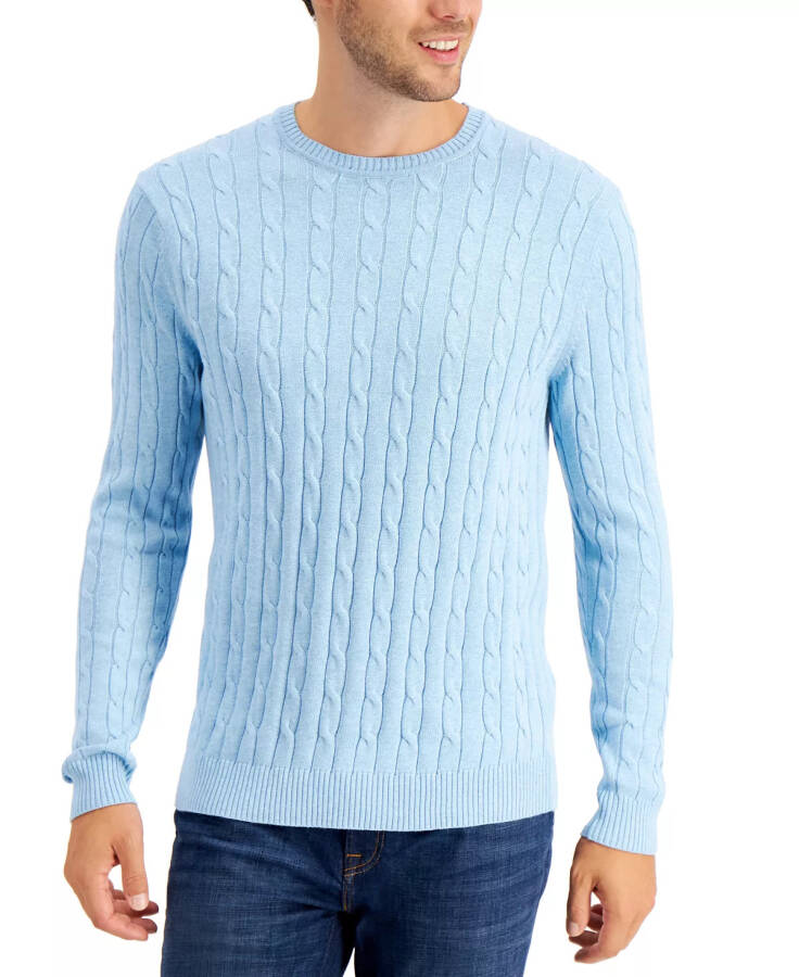 Men's Cable-Knit Cotton Sweater, Created for Modazone Skylight - 1