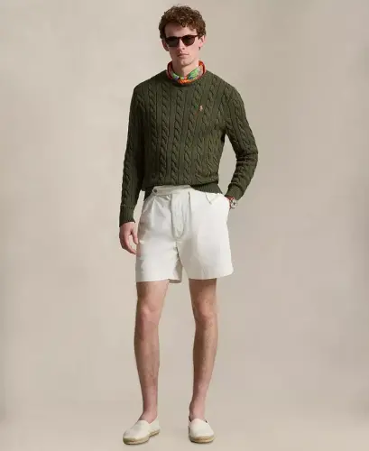 Men's Cable-Knit Cotton Sweater - Garden Trail Heather - POLO RALPH LAUREN (1)