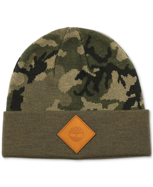 Men's Camo Jacquard Beanie Grape Leaf - 1