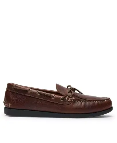 Men's Canoe Shoe-Brown pebble 