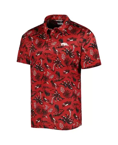 Men's Cardinal Arkansas Razorbacks Super Terminal Tackle Omni-Shade Polo Shirt - COLUMBIA (1)