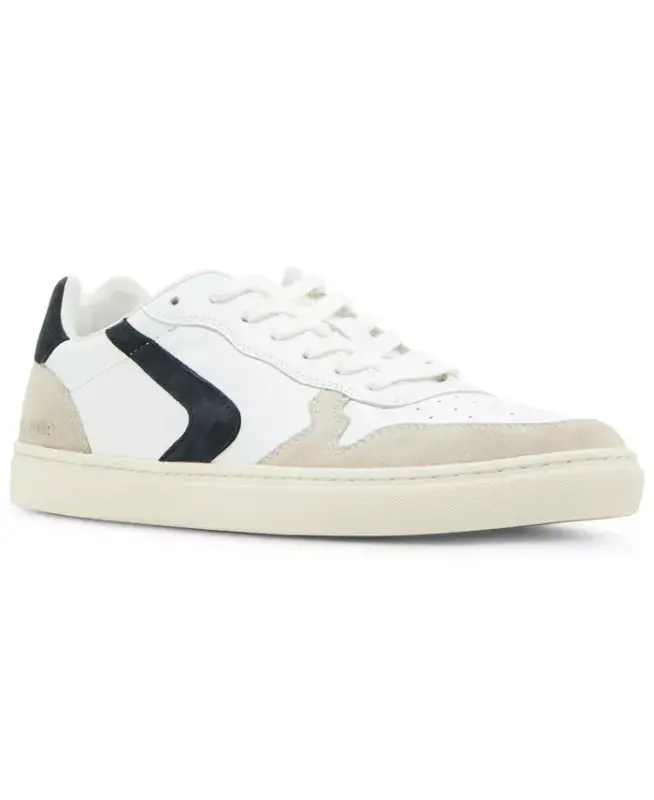 Men's Cardinal Sneakers - White/Navy Leather - STEVE MADDEN