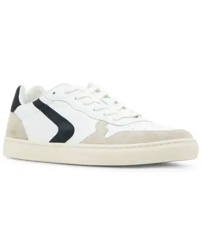 Men's Cardinal Sneakers - White/Navy Leather - 1