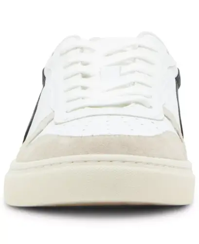 Men's Cardinal Sneakers - White/Navy Leather - 4