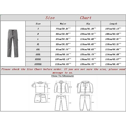 Mens Cargo Pants Relaxed Fit Outdoor Lightweight Travel Pants for Men Parachute Pants Beach Pants with Pockets - 2