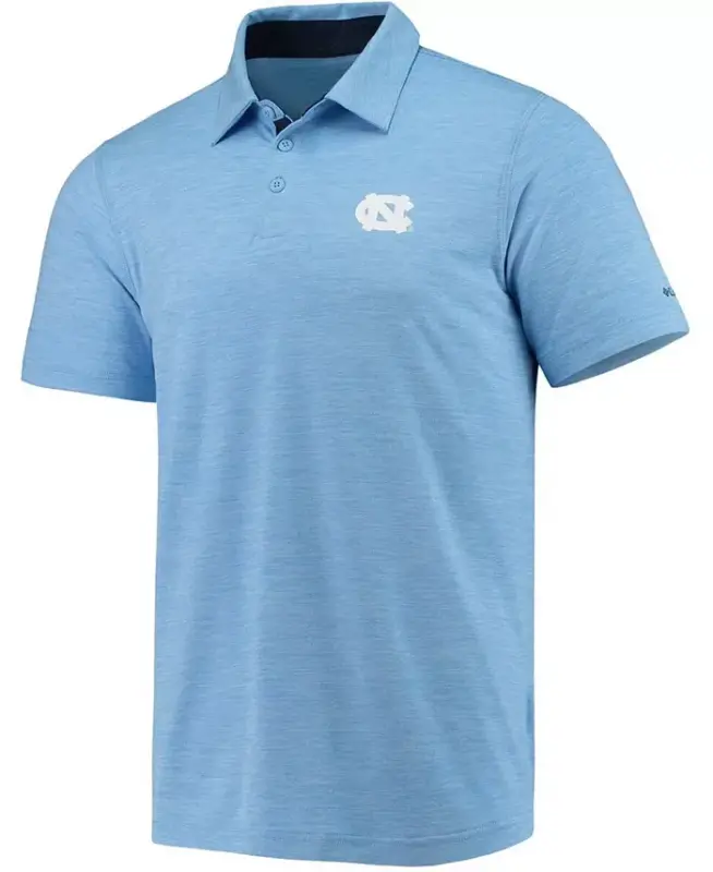 Men's Carolina Blue North Carolina Tar Heels Tech Trail Omni-Shade Polo Shirt - 2
