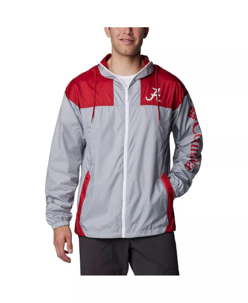 Men's Carolina Gray Alabama Crimson Tide Flash Challenger Omni-Shade Full-Zip Windbreaker Hoodie Jacket Gray - 1