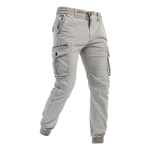 Men's Casual Overalls Mens Fleece Joggers Sweatpants Light Grey Sweatpants Men Golf Pants Joggers Men Sport Pants - 2