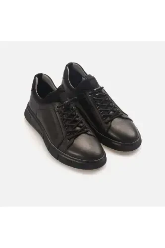 Men's Casual Shoes 1802-BLACK MATTO - 3