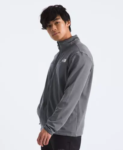 Men's Cedar Trail Grid Fleece Full Zip Jacket - Smoked Pearl - The North Face (1)