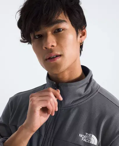 Men's Cedar Trail Grid Fleece Full Zip Jacket - Smoked Pearl - 3