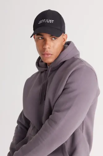 Men's Charcoal Grey Standard Fit Fleece Lined 3 Thread Hoodie with Kangaroo Pocket Cotton Sweatshirt - Charcoal Grey - 8