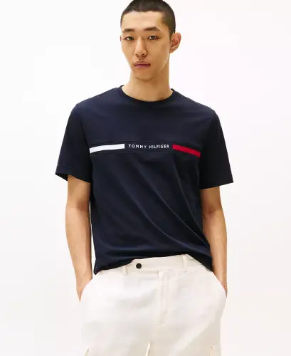 Men's Chest Insert Logo Short Sleeve T-Shirt - 1