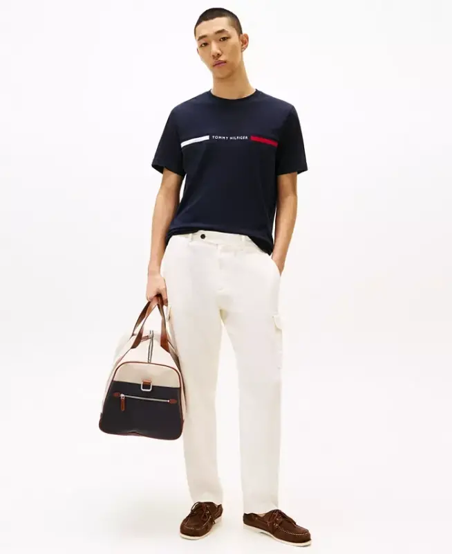 Men's Chest Insert Logo Short Sleeve T-Shirt - 2