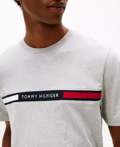 Men's Chest Insert Logo Short-Sleeve T-Shirt - Light Gray Heather - 3