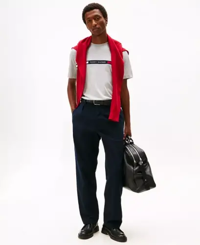 Men's Chest Insert Logo Short-Sleeve T-Shirt - Light Gray Heather - TOMMY HILFIGER (1)