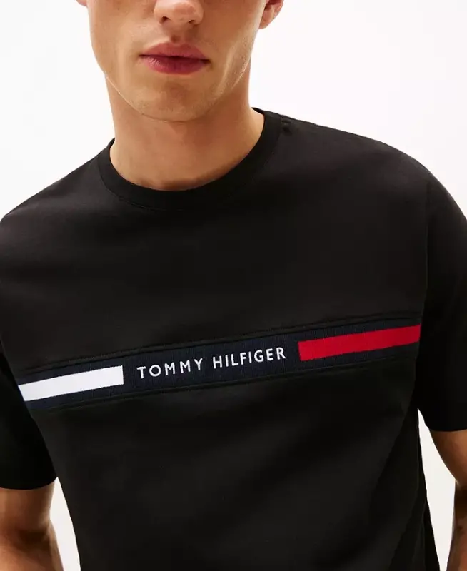 Men's Chest Insert Logo T-Shirt - Black - 3