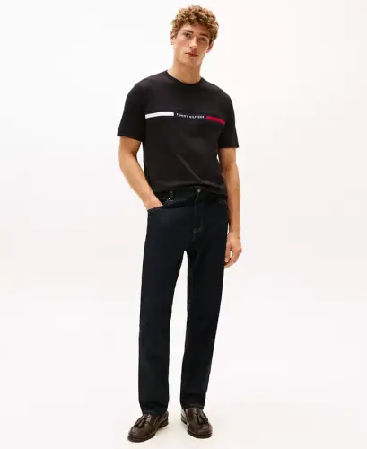 Men's Chest Insert Logo T-Shirt - Black - TOMMY HILFIGER (1)