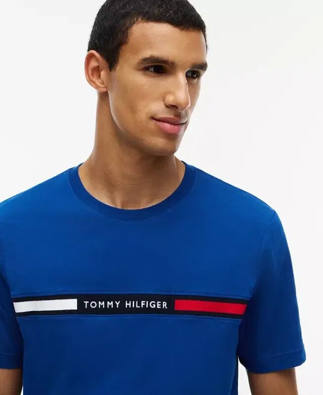 Men's Chest Insert Logo T-Shirt - Opullent Blue - 3