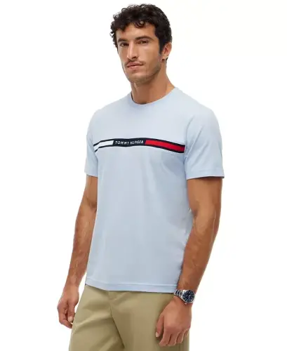 Men's Chest Insert Logo T-Shirt - Sky Blue 