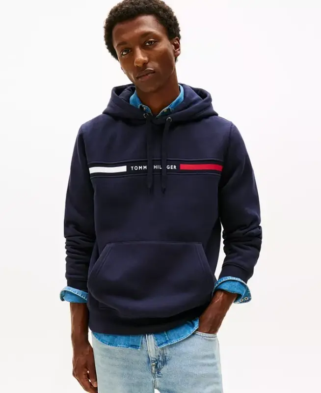 Men's Chest Logo Hoodie - Desert Sky - TOMMY HILFIGER
