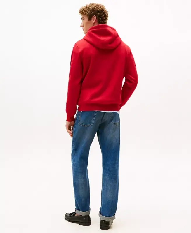 Men's Chest Logo Hoodie - Medium Red - 2