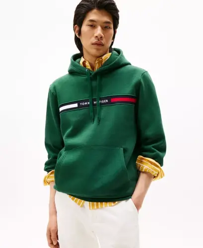 Men's Chest Logo Hoodie - Ornamental Green 