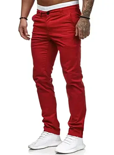 Mens Chinos Slim Fit Stretch Flat-Front Skinny Dress Pants - 4