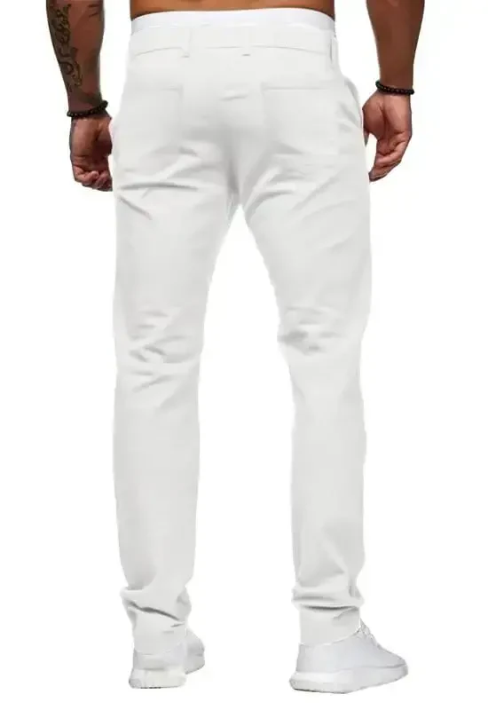 Mens Chinos Slim Fit Stretch Flat-Front Skinny Dress Pants - 6