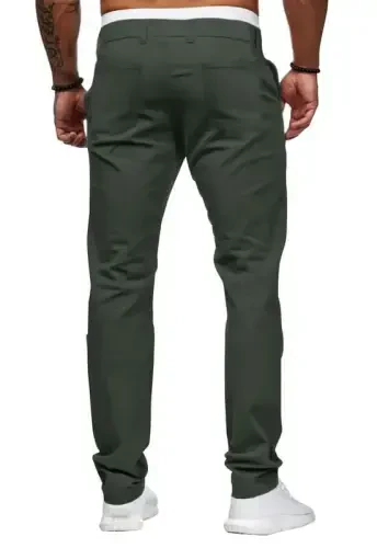 Mens Chinos Slim Fit Stretch Flat-Front Skinny Dress Pants - 5