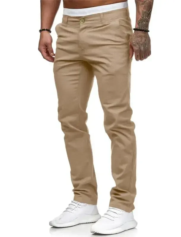 Mens Chinos Slim Fit Stretch Flat-Front Skinny Dress Pants - 3