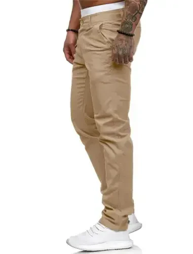 Mens Chinos Slim Fit Stretch Flat-Front Skinny Dress Pants - 4