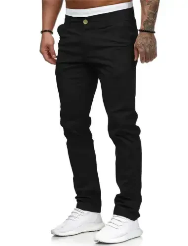 Mens Chinos Slim Fit Stretch Flat-Front Skinny Dress Pants - 3