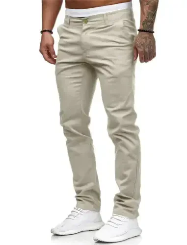 Mens Chinos Slim Fit Stretch Flat-Front Skinny Dress Pants - 4