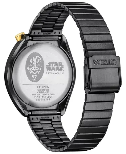 Men's Chronograph Star Wars Darth Maul Black-Tone Stainless Steel Bracelet Watch 38mm-Black - 3