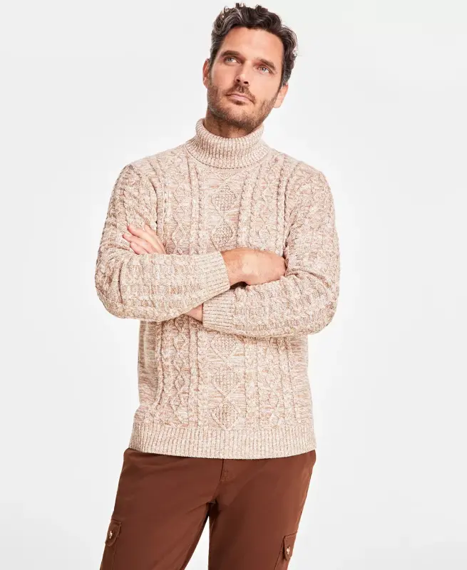 Men's Chunky Turtleneck Sweater, Created for Modazone - 1