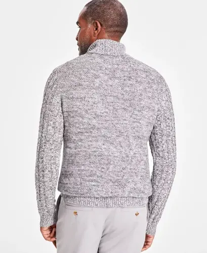 Men's Chunky Turtleneck Sweater, Created for Modazone - Dark Grey - CLUB ROOM (1)