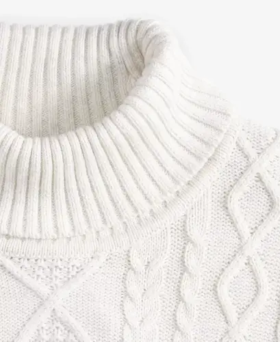 Men's Chunky Turtleneck Sweater, Created for Modazone - Light Gray - 3