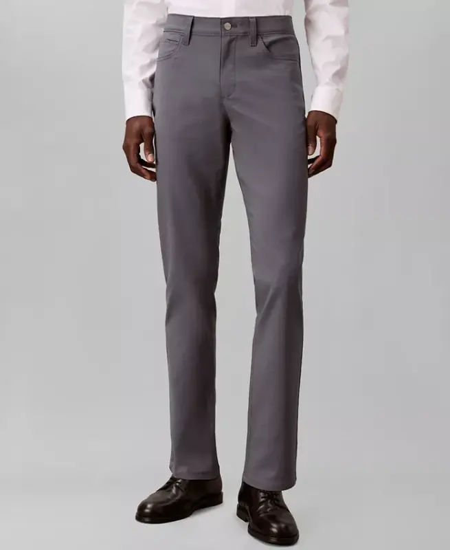 Men's Ck Move 365 Slim-Fit Performance Stretch Pants - Beluga - 11