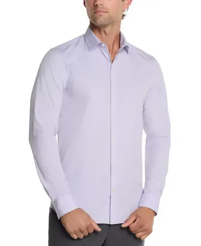 Men's CK X Extra-Slim Stretch Dress Shirt - Lavender Mist - 1