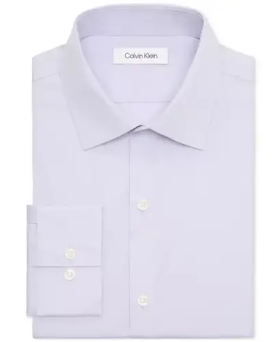Men's CK X Extra-Slim Stretch Dress Shirt - Lavender Mist - 4