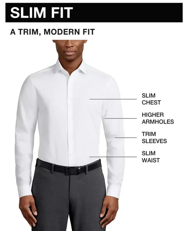 Men's CK X Extra-Slim Stretch Dress Shirt - Lavender Mist - 5